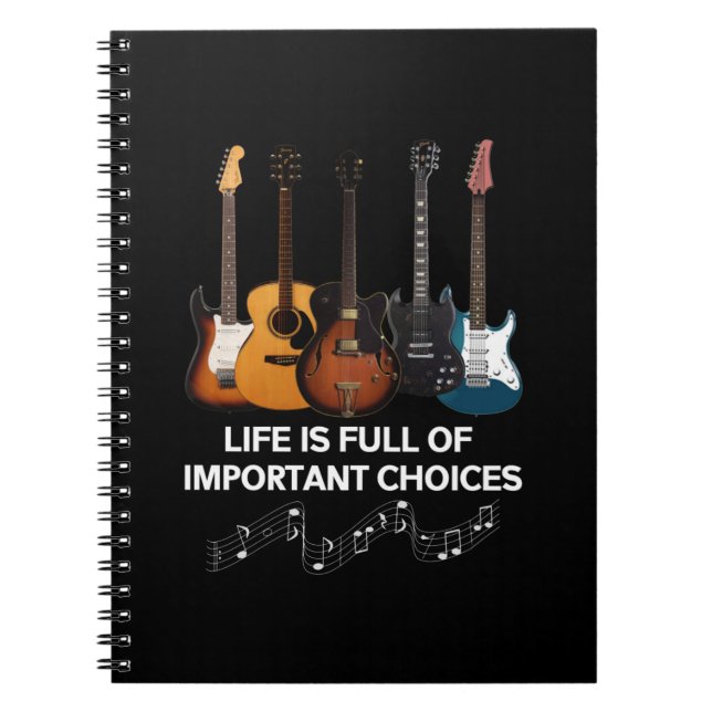 Cuaderno La Vida Está Llena De Opciones Importantes Guitarr (Frente)