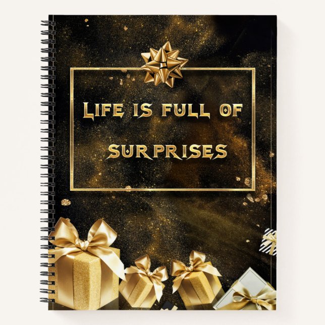 Cuaderno La vida está llena de sorpresas (Anverso)