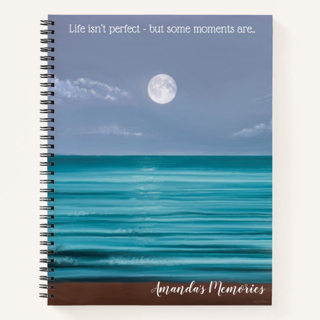 Cuaderno La vida no es perfecta para levantarse la luna por (Anverso)