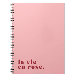 Cuaderno La vie en rosa Cita francesa