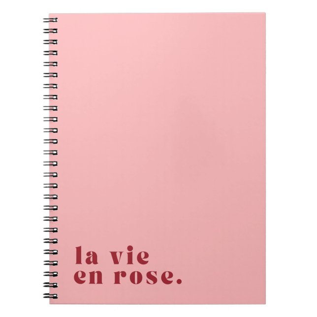 Cuaderno La vie en rosa Cita francesa (Frente)