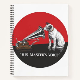 Cuaderno La voz de su amo en rojo y negro