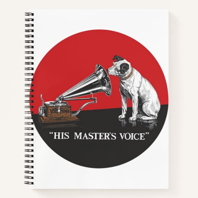 Cuaderno La voz de su amo en rojo y negro (Anverso)