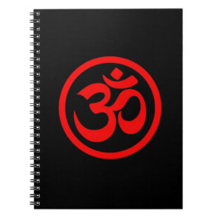 Cuaderno La yoga roja y negra OM circunda