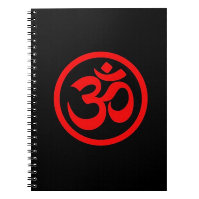 Cuaderno La yoga roja y negra OM circunda (Frente)
