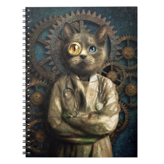 Cuaderno Lab Cat Steampunk (Frente)