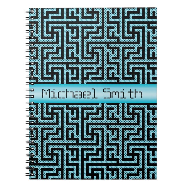 Cuaderno Laberinto azul y negro (Frente)