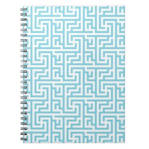 Cuaderno Laberinto blanco y azul claro