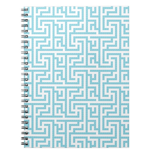 Cuaderno Laberinto blanco y azul claro (Frente)