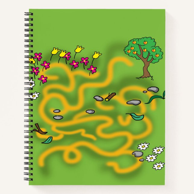Cuaderno Laberinto de dibujos animados para actividad escol (Anverso)