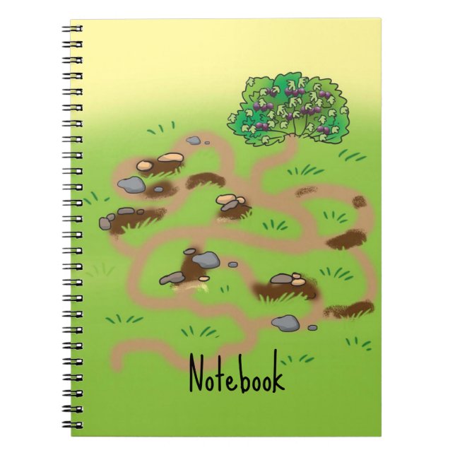 Cuaderno Laberinto de dibujos animados para niños (Frente)