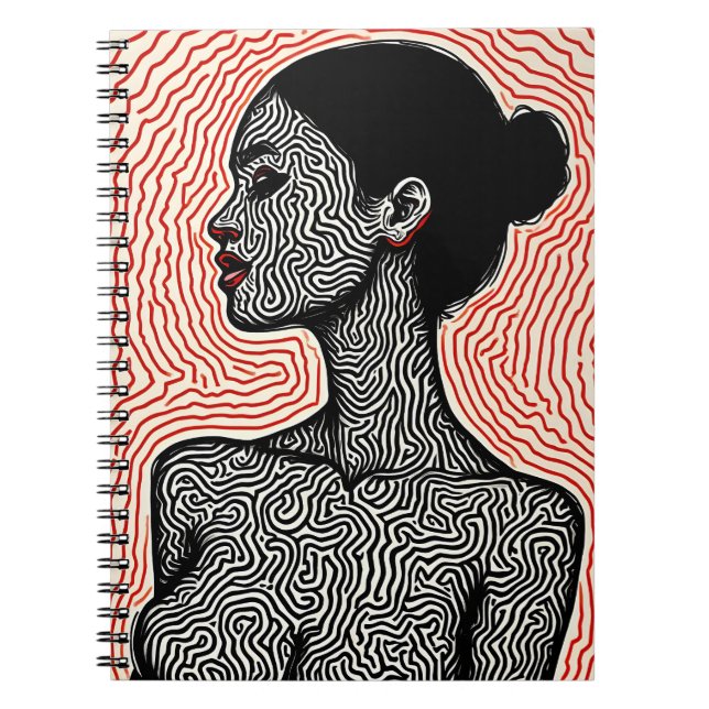 Cuaderno Laberinto de su despertar – Un retrato minimalista (Frente)