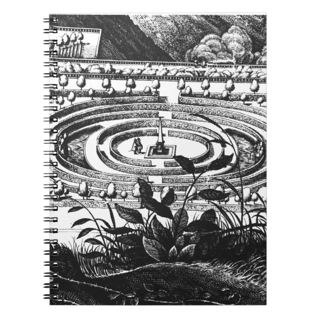 Cuaderno Laberinto en Heidelberg, Hortus Palatinus (engravi (Frente)