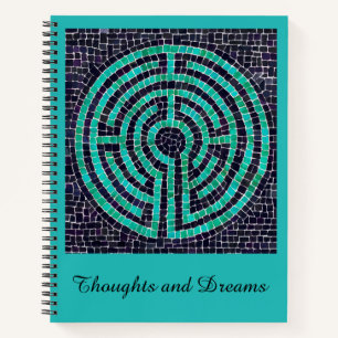 Cuaderno LABERINTO III 8.5x11 + Texto Turquesa