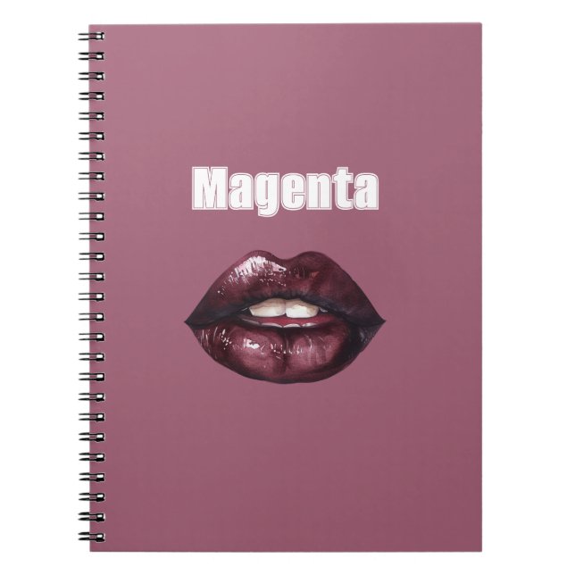 Cuaderno Labios Rojo Burdeos Magenta (Frente)