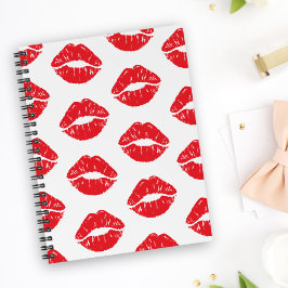 Cuaderno Labios Rojos, Labios Rojos, Beso, Patrón De Labios