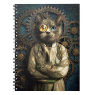 Cuaderno Laboratorio Cat Steampunk