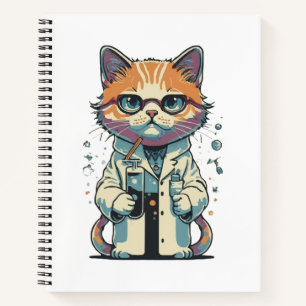 Cuaderno Laboratorio de gatos enfocado