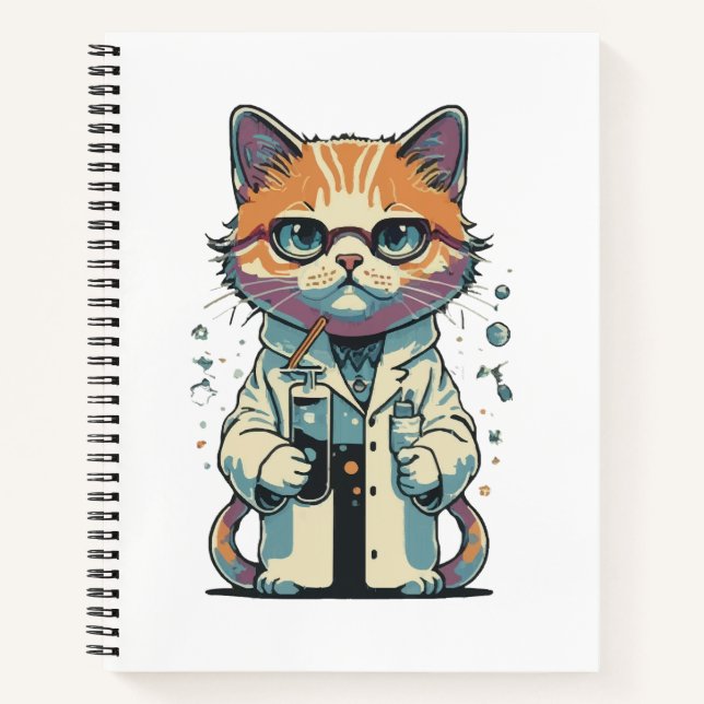 Cuaderno Laboratorio de gatos enfocado (Anverso)