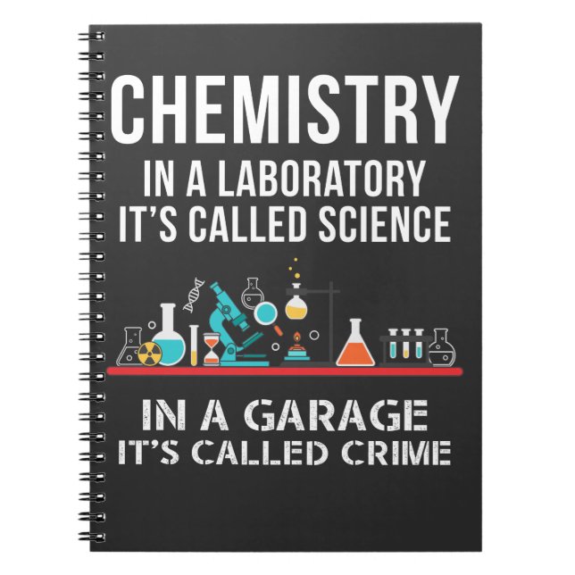Cuaderno Laboratorio de Química Ciencia Garage Crimen Quími (Frente)