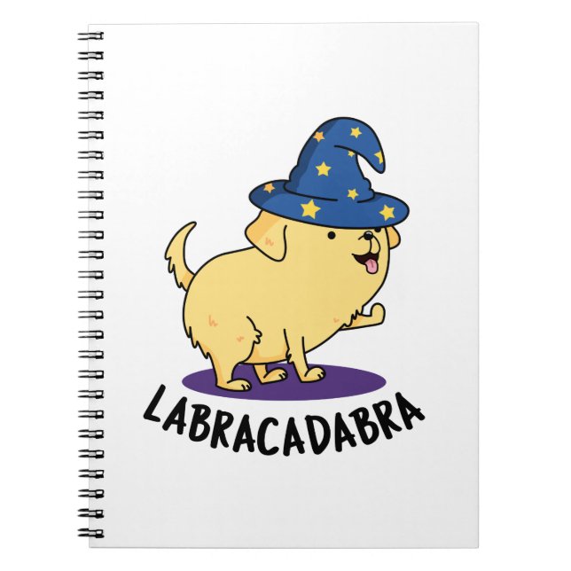Cuaderno Labra-cadabra Funny Labrador Magic Dog Pun (Frente)
