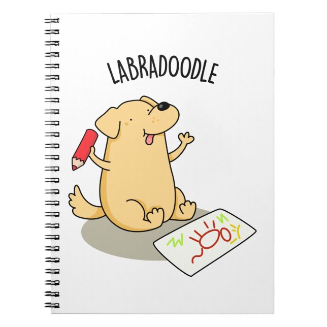 Cuaderno Labradoodle Chiste Divertido Perro Labrador (Frente)