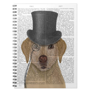 Cuaderno Labrador amarillo, hebilla formal y Gorra