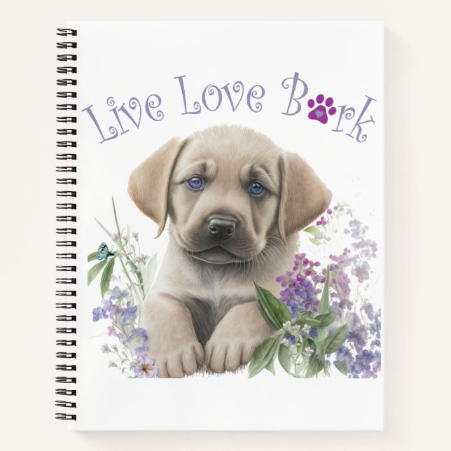 Cuaderno Labrador Dog Mom Floral (Anverso)