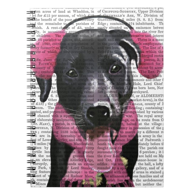 Cuaderno Labrador negro con bocanadas de oído (Frente)