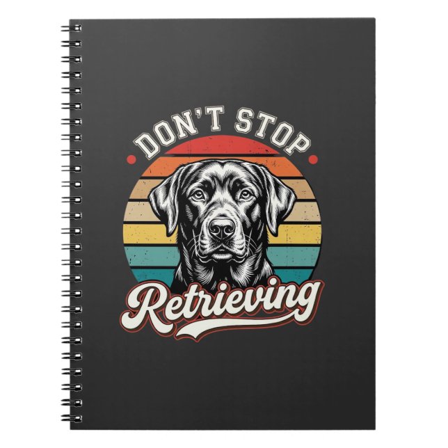 Cuaderno Labrador No Deja De Recuperar Perro Retro (Frente)