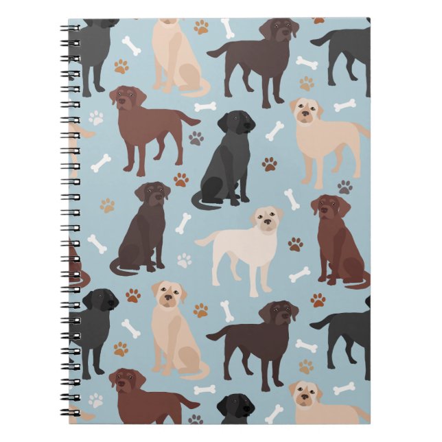 Cuaderno Labrador Recuperador de hojas y huesos (Frente)