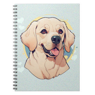 Cuaderno Labrador recuperador de salpicaduras de color