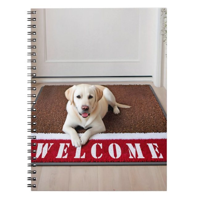 Cuaderno Labrador Recuperador En La Mat De Bienvenida (Frente)
