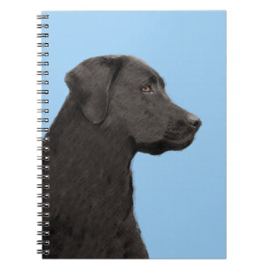 Cuaderno Labrador recuperador pintura negra original de per