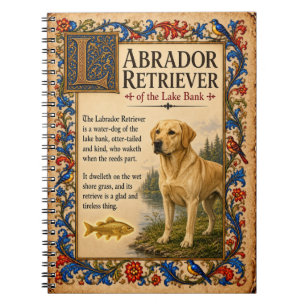 Cuaderno Labrador Retriever, Arte de Bestiario Medieval