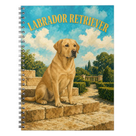 Cuaderno Labrador Retriever, Arte de Perro Acuarela Vintage