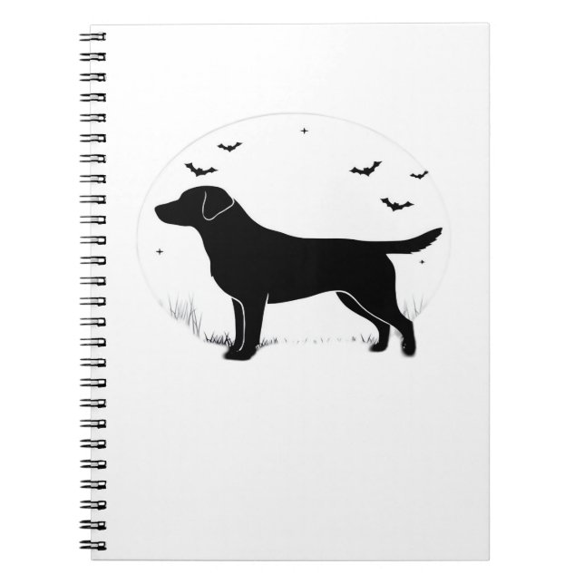 Cuaderno Labrador Retriever Dog � Halloween Moon Silhouette (Frente)
