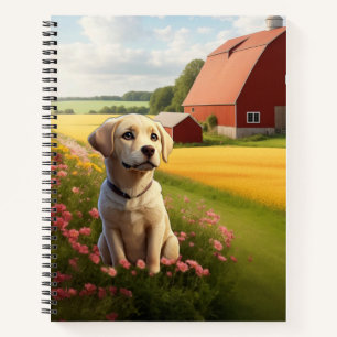 Cuaderno Labrador Retriever en granja