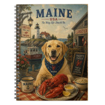 Labrador Retriever en Maine Arte de Viaje Vintage
