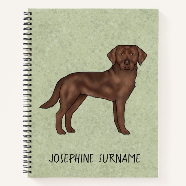 Cuaderno Labrador Retriever Labrador Chocolate Perro Nombre (Anverso)