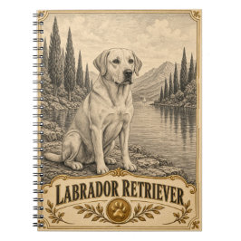 Cuaderno Labrador Retriever, Perro de Herencia Vintage
