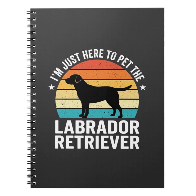 Cuaderno Labrador Retriever Perro Retro Acariciando (Frente)