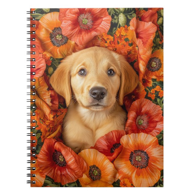 Cuaderno Labrador x Cachorro dorado contrabandeado de cacho (Frente)