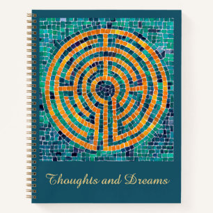 Cuaderno LABYRINTH II 8.5x11 Bloc de notas espirales + text