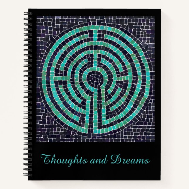 Cuaderno LABYRINTH III 8.5x11 Bloc de notas espirales + tex (Anverso)