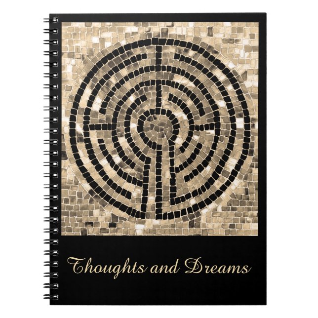 Cuaderno LABYRINTH V 6.5x8.75 Bloc de notas espirales + tex (Frente)