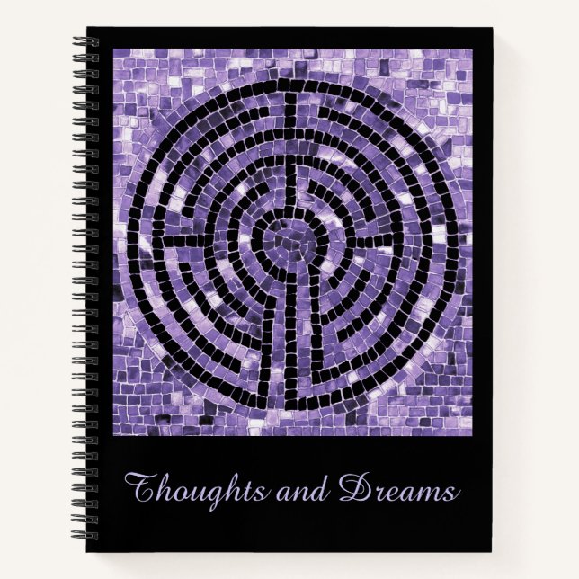 Cuaderno LABYRINTH VI 8.5x11 Bloc de notas espirales + text (Anverso)