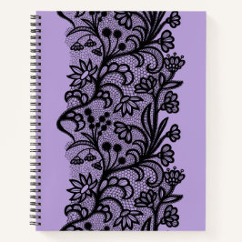Cuaderno Lace negro y púrpura