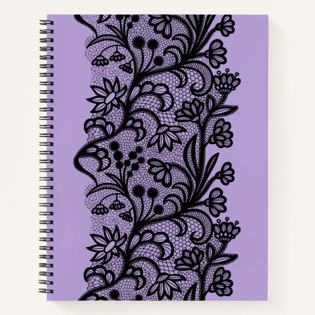 Cuaderno Lace negro y púrpura (Anverso)