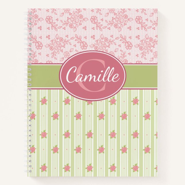 Cuaderno Lace personalizado y jardín inglés (Anverso)